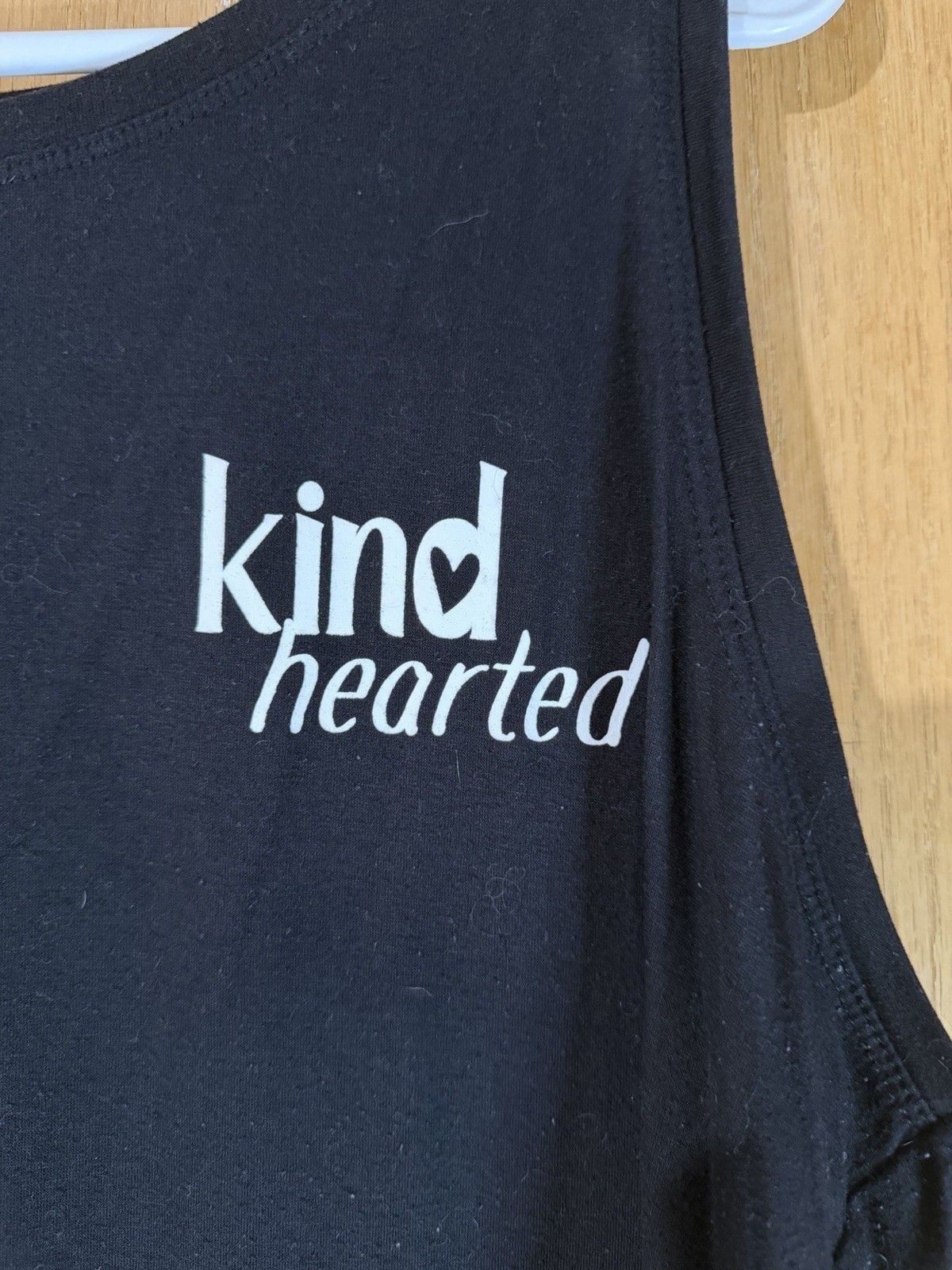 Activa Black "Kind Hearted" Graphic Scoop Neck Stretch Tank Top Women XL 3