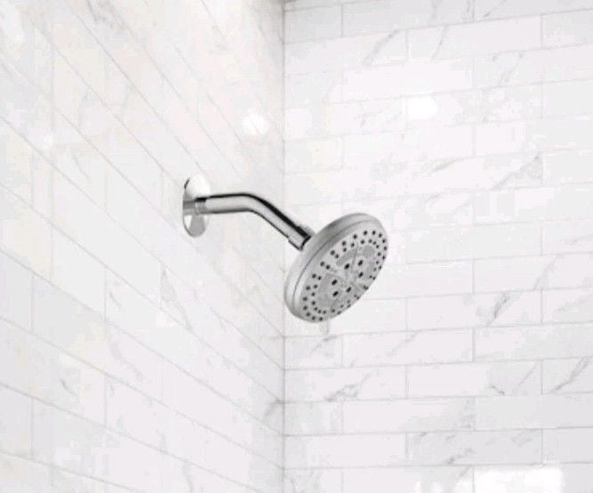 Jacuzzi Therapro J6-10S 6.7" 6-Function Shower Head Satin Nickel High Pressure 8