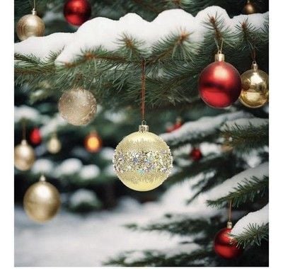 ✨ 6-Piece Gold & Silver Glitter Christmas Ornaments ✨ 2
