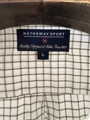 Hathaway Men’s Button Down Business Casual Oxford White 100% Combed Cotton Large 5