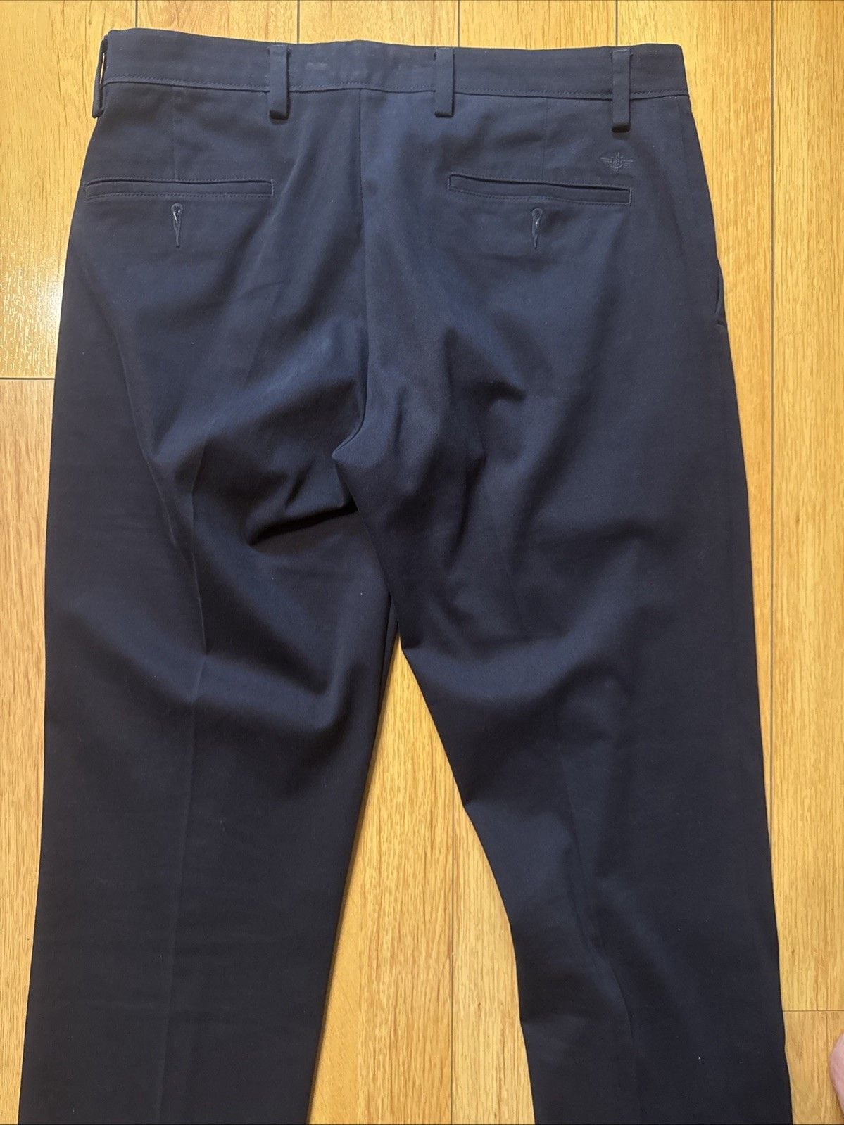 Dockers Pants Mens 34x34 Navy Straight Fit Flat Front Performance Stretch Chino 11