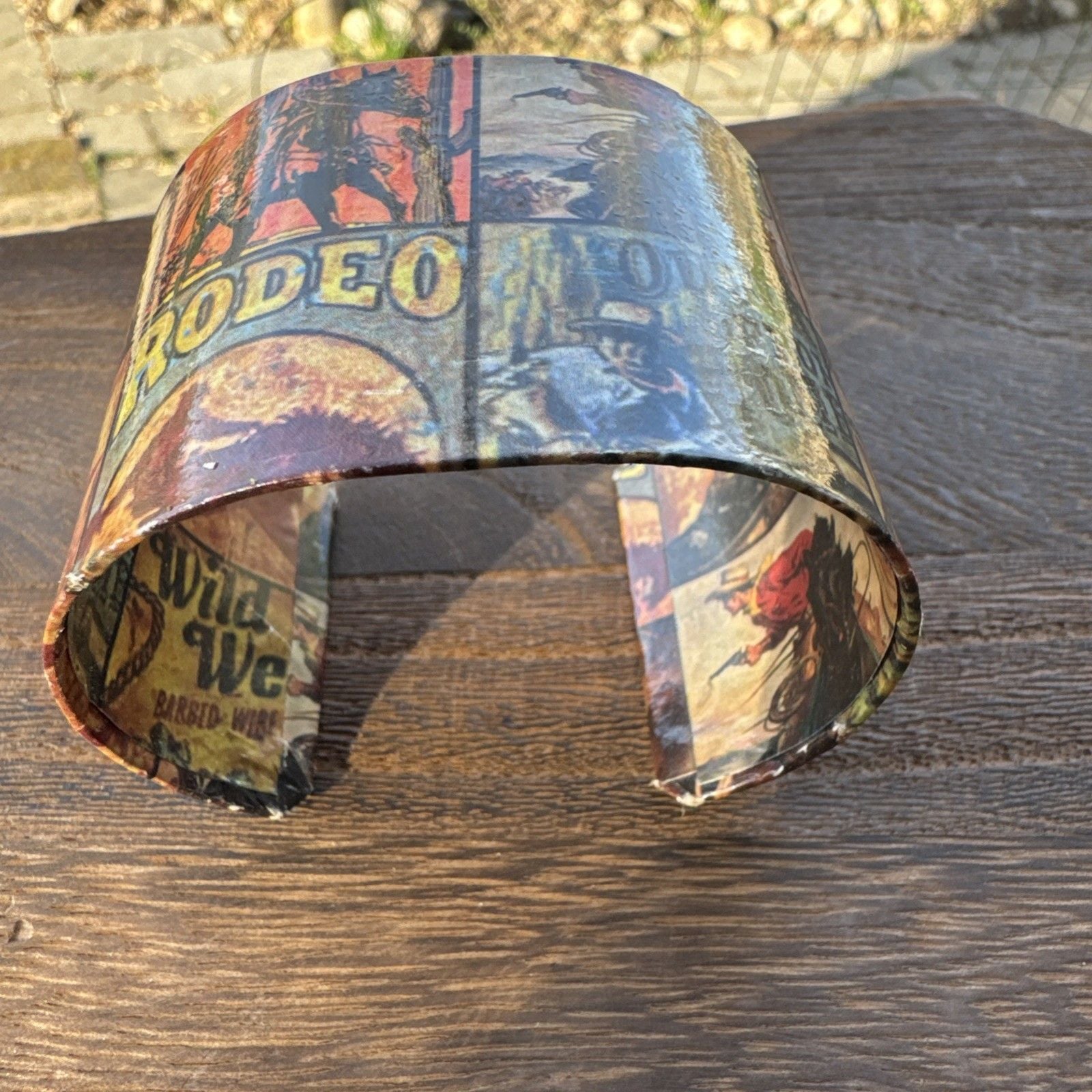 Western Cowboy Movie Bracelet Bangle Cuff Texas Rodeo Gunslinger Artisan Made 7