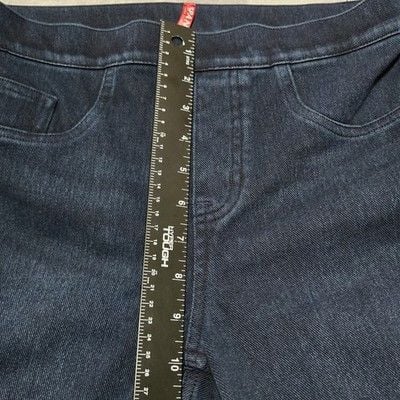 Spanx Jean-ish Ankle Leggings Stretch Indigo  Blue Pull On Pants Size Small  8