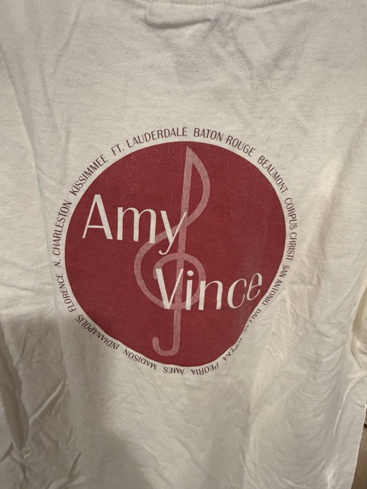 VTG Amy Grant Vince Gill Christmas Tour T Shirt White Country Music Tour Promo 4