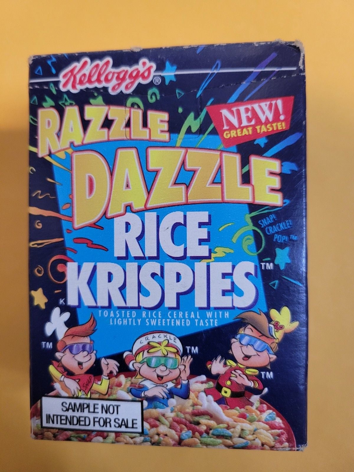Kellogg's Razzle Dazzle Rice Crispies Cereal Box 1998 Original Seal NOT OPEN! 1