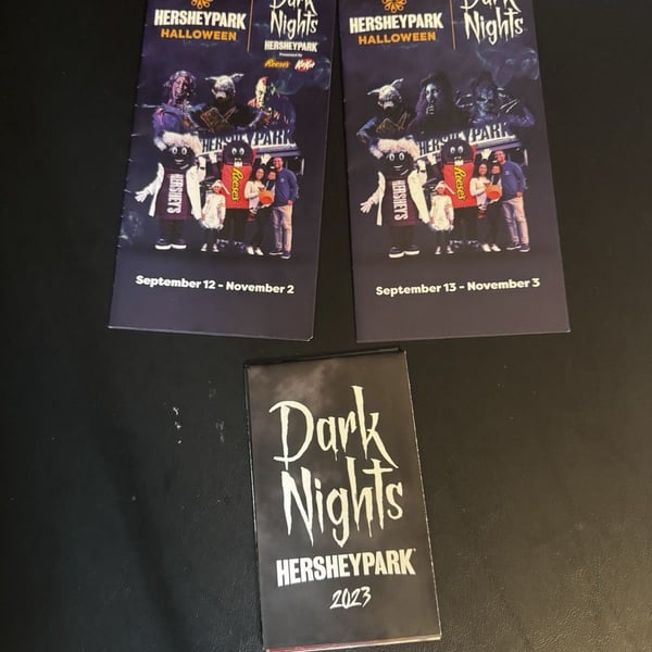 Hersheypark Amusement Park Dark Nights Event Guides, 2023, 2024, 2025