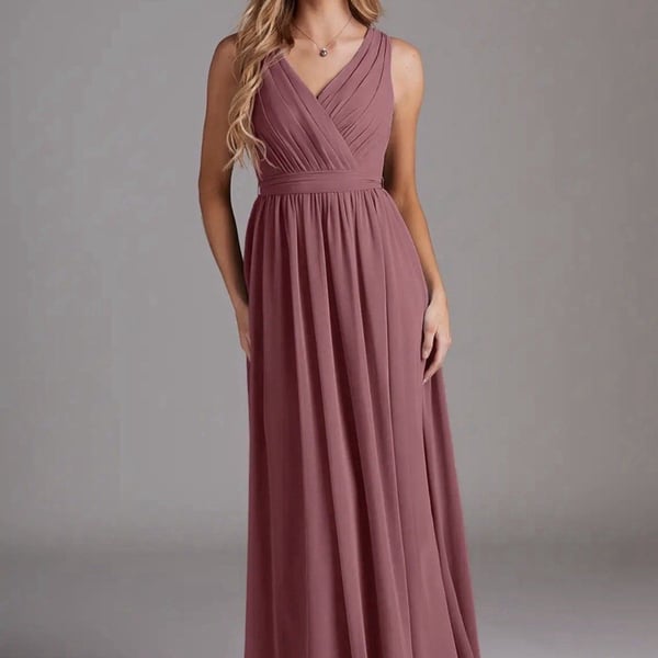 Azazie KingsleyDesert Rose A-Line Lace Chiffon Dress