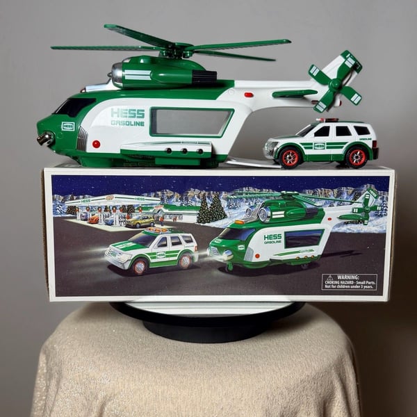 2012 Hess Helicopter and Rescue Toy Vehicle Set with Lights and Sounds