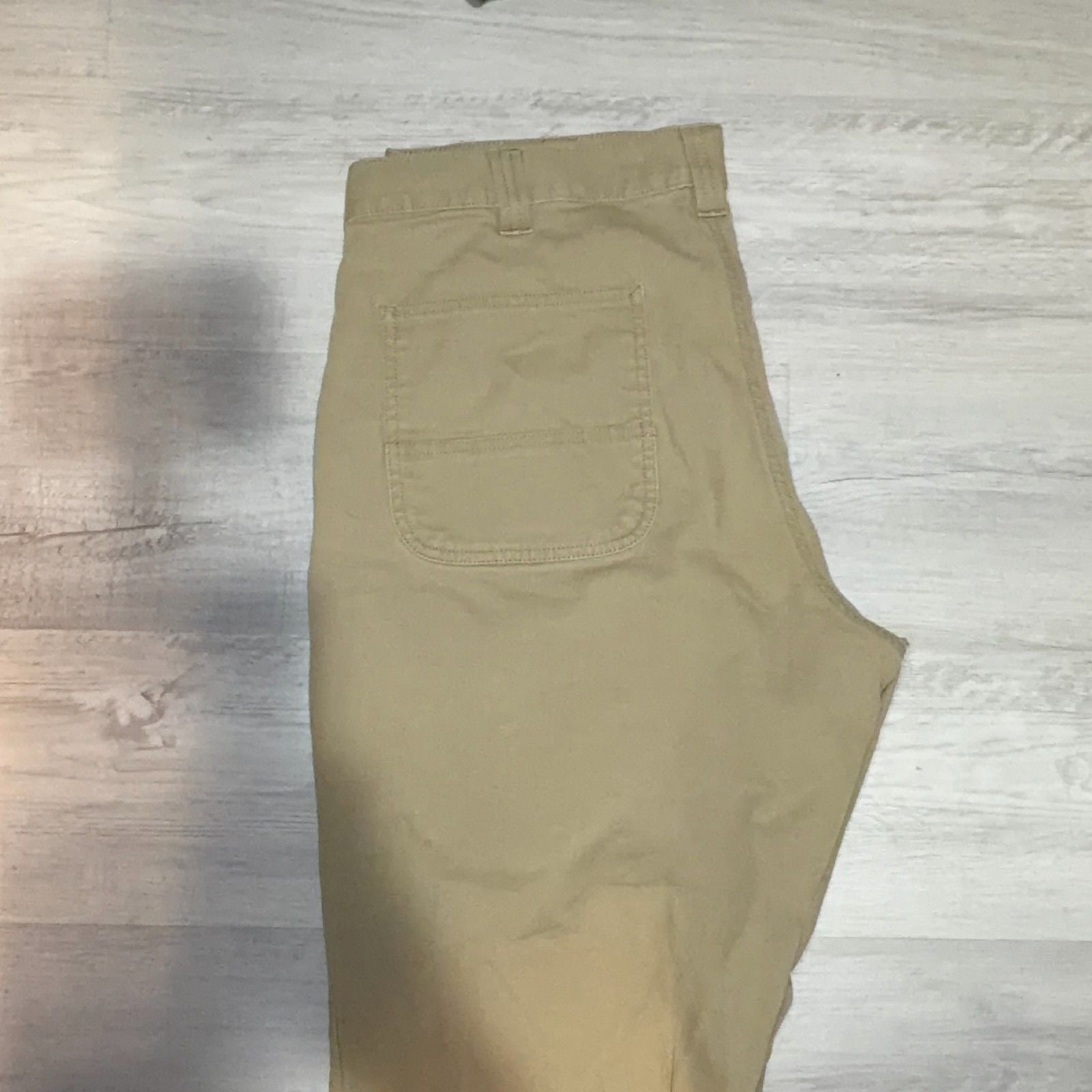 Carhartt Men's 38x30 Carpenter Pants Relaxed Fit Canvas Workwear Beige Cotton 8