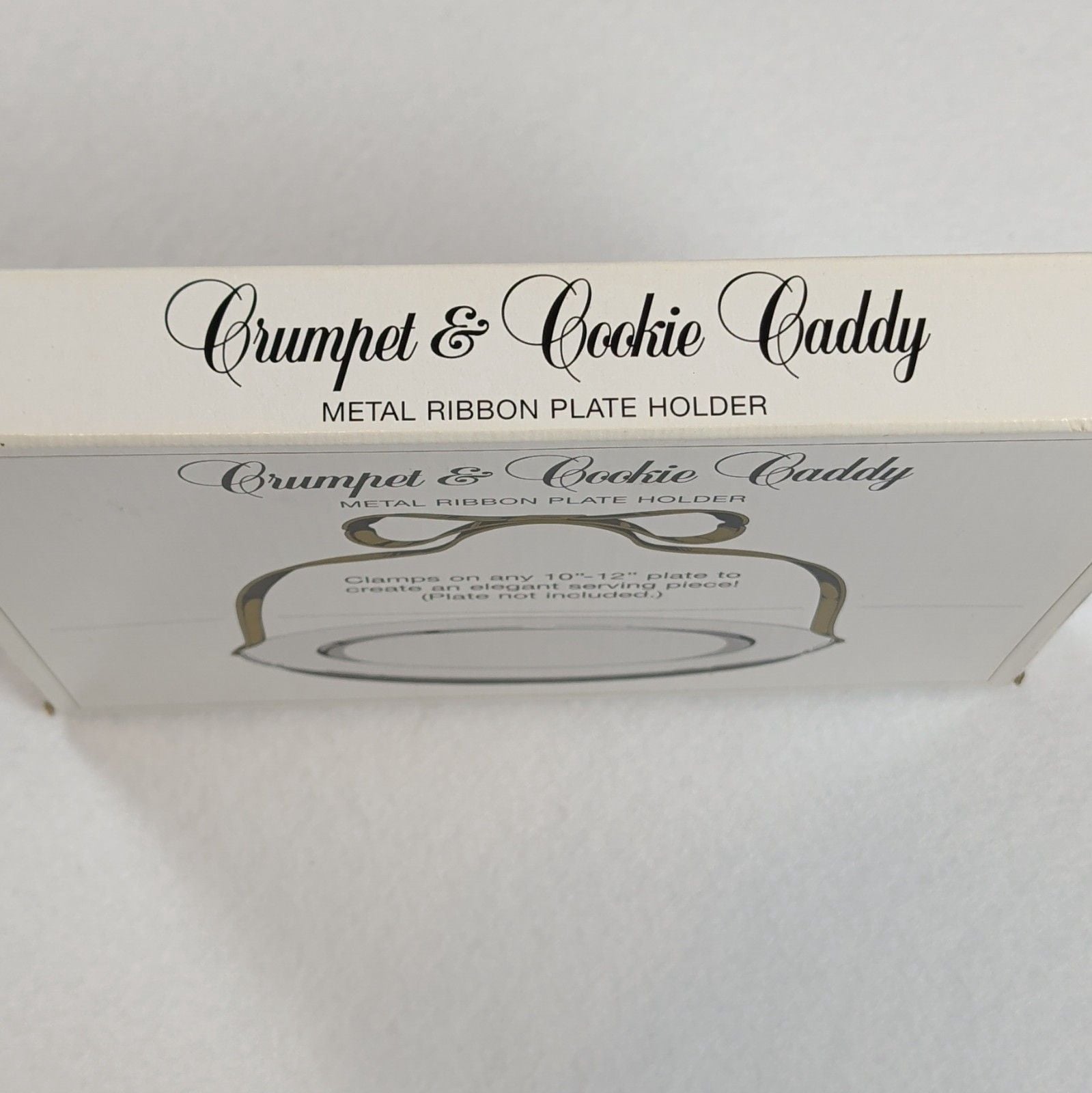 Department 56 Crumpet & Cookie Caddy Gold Metal Plate Holder Fits 10-12in 84038 2