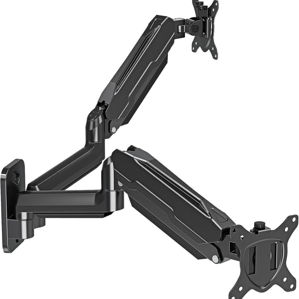 Dual Monitor Wall Mount for 13 to 32 Inch Computer Screens, Black