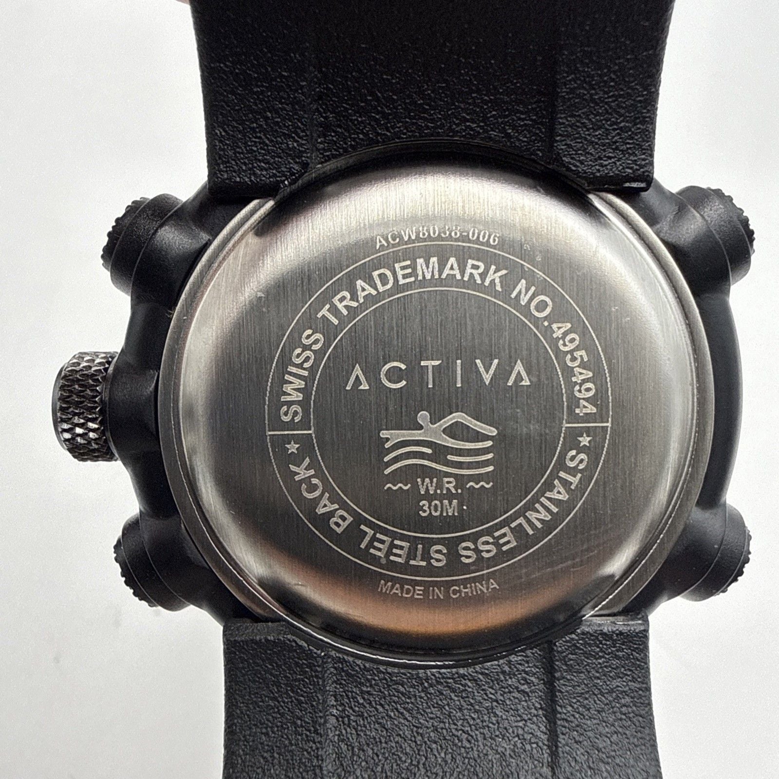 Activa Men’s Digital Watch 52mm Black & Orange TPU Band ACW8038-006 14