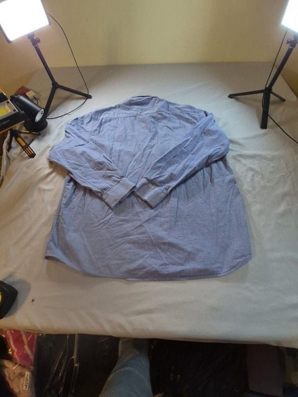 Regatta Sport Blue Button-Down Long Sleeve Shirt 1XL 8