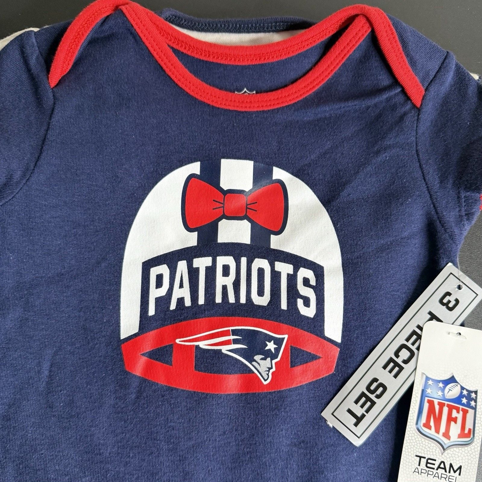 NFL Team Apparel New England Patriots infant 3-piece bodysuit set 2