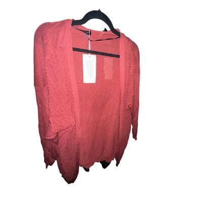 Plus Size 22 24 3x BloomChic Geometric Plisse Loose Open Front Cardigan shrug 11