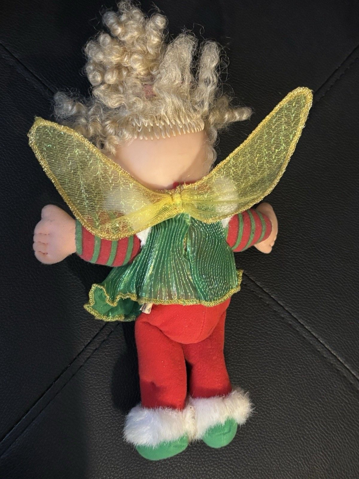 Vintage 1995 Cabbage Patch Kids Christmas Fairy In Green & Red Outfit 3