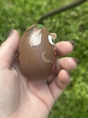 VTG 1990 Handpainted & Artist Signed Santa & Rudolph The Red Nosed Reindeer Eggs 11