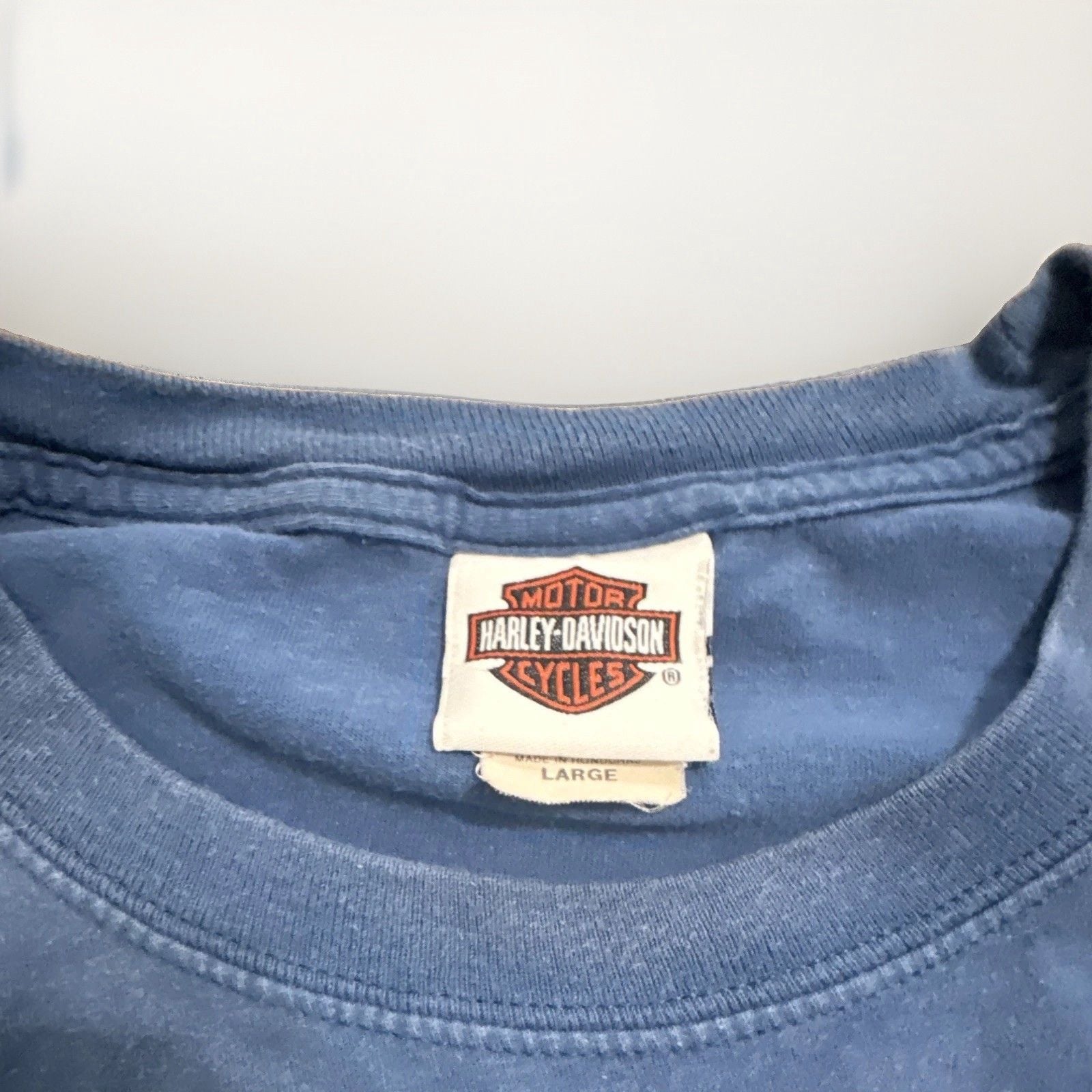 Harley-Davidson Stubbs Houston Texas 2010 Blue Graphic T-Shirt Men's Size L 4