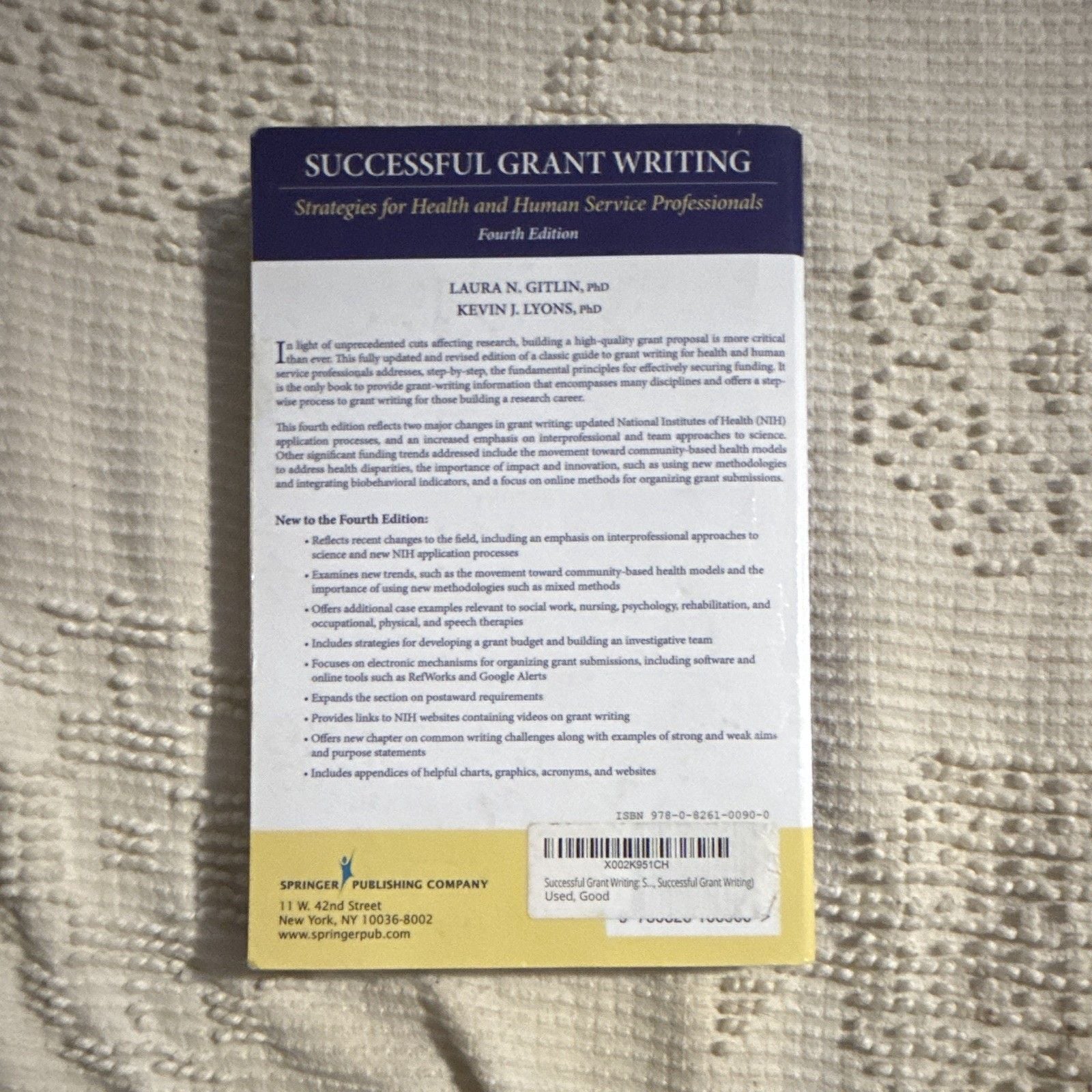 Successful Grant Writing 4th Ed Gitlin & Lyons PB 2016 2
