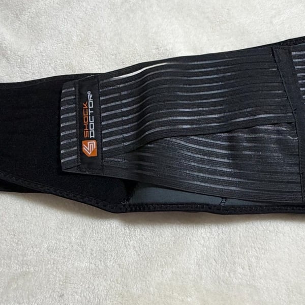 Shock Doctor Adjustable Lower Back Support Belt Brace L/XL Black Lumbar Support