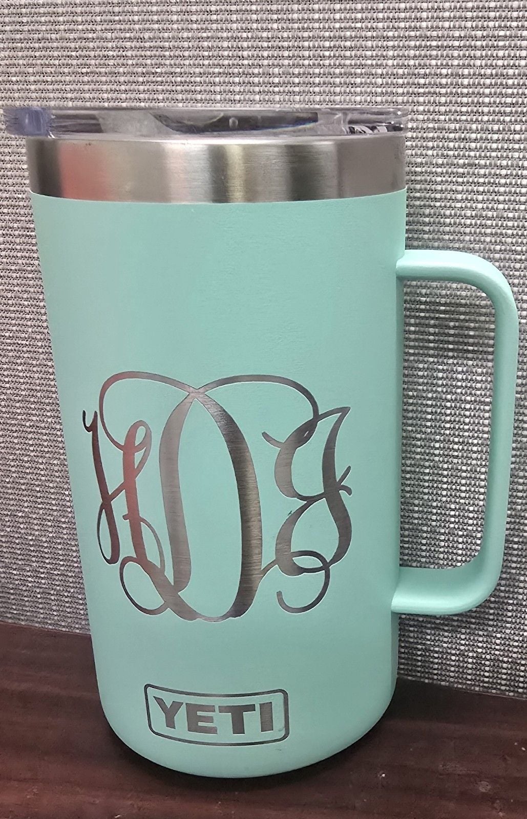 Yeti Turquoise Blue Green 24oz Rambler Mug W/ Magslider Lid Coffee Hot Cold 1