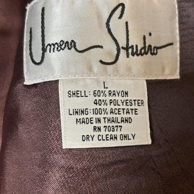 Umen Studio Suit Mens Large 33x33 Gray Viscose Polyester Classic 2 Piece 4