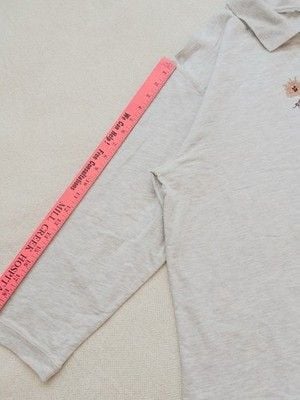 Vintage Fall Autumn Leaves Acorn Embroidery Mock Collar Sweatshirt Large Cotton 4