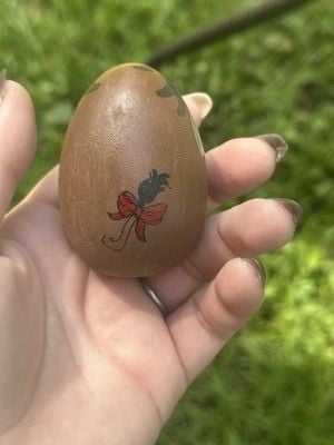 VTG 1990 Handpainted & Artist Signed Santa & Rudolph The Red Nosed Reindeer Eggs 10