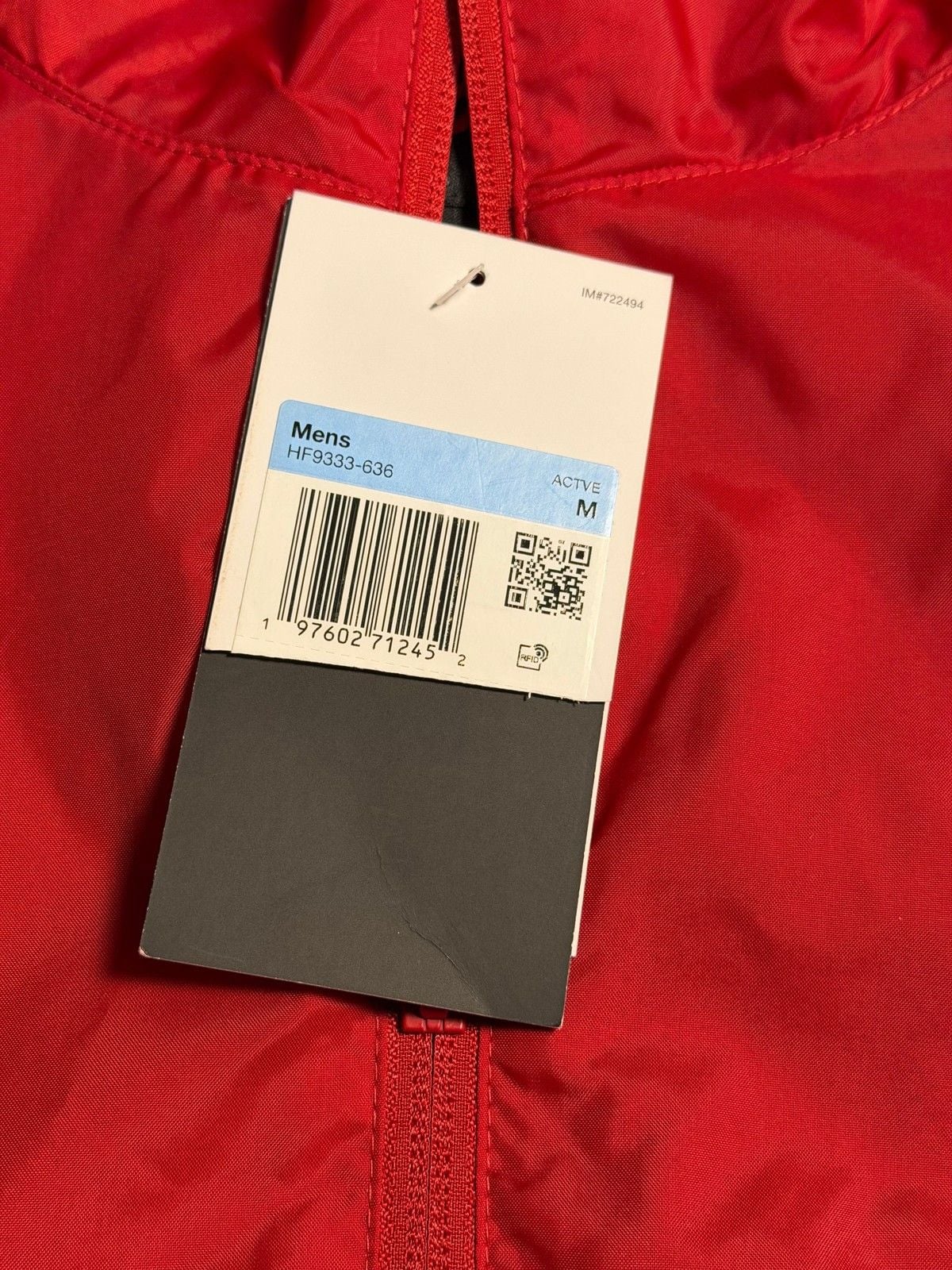 Jordan Men’s Medium Red Black Hooded Jacket Jumpman 2-Way Full Zip NWT 3