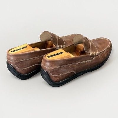 Ecco Men’s Casual Comfort Penny Loafers Chocolate Brown Leather Size 10.5 44 5