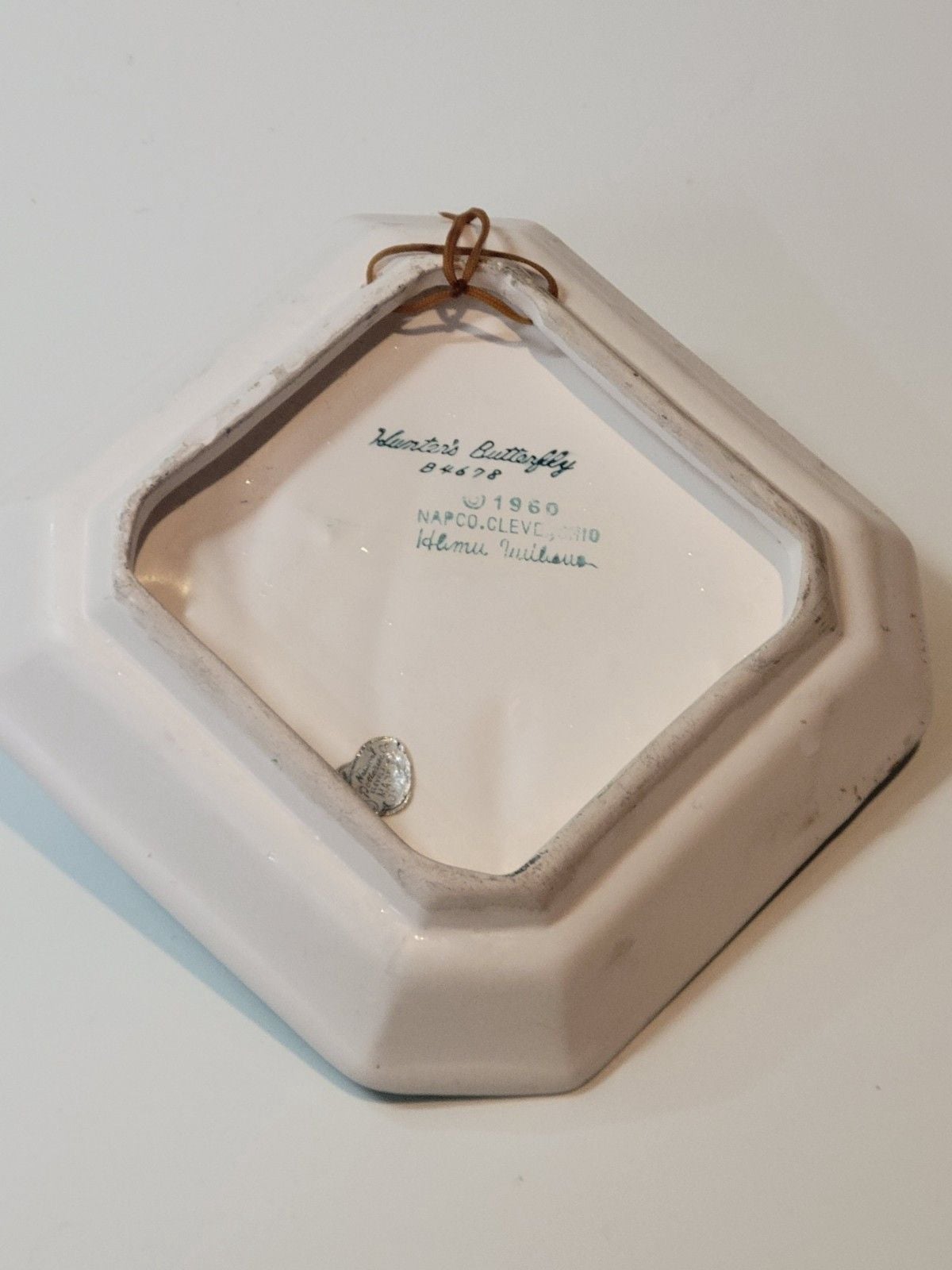 Vintage Napco 1960 Monarch Butterfly Trinket Dish 8