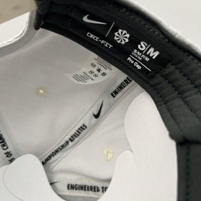 Nike Pro Cap Hat Adult S/M Flat Bill Snapback #HF7482-025 White Dri Fit Training 8