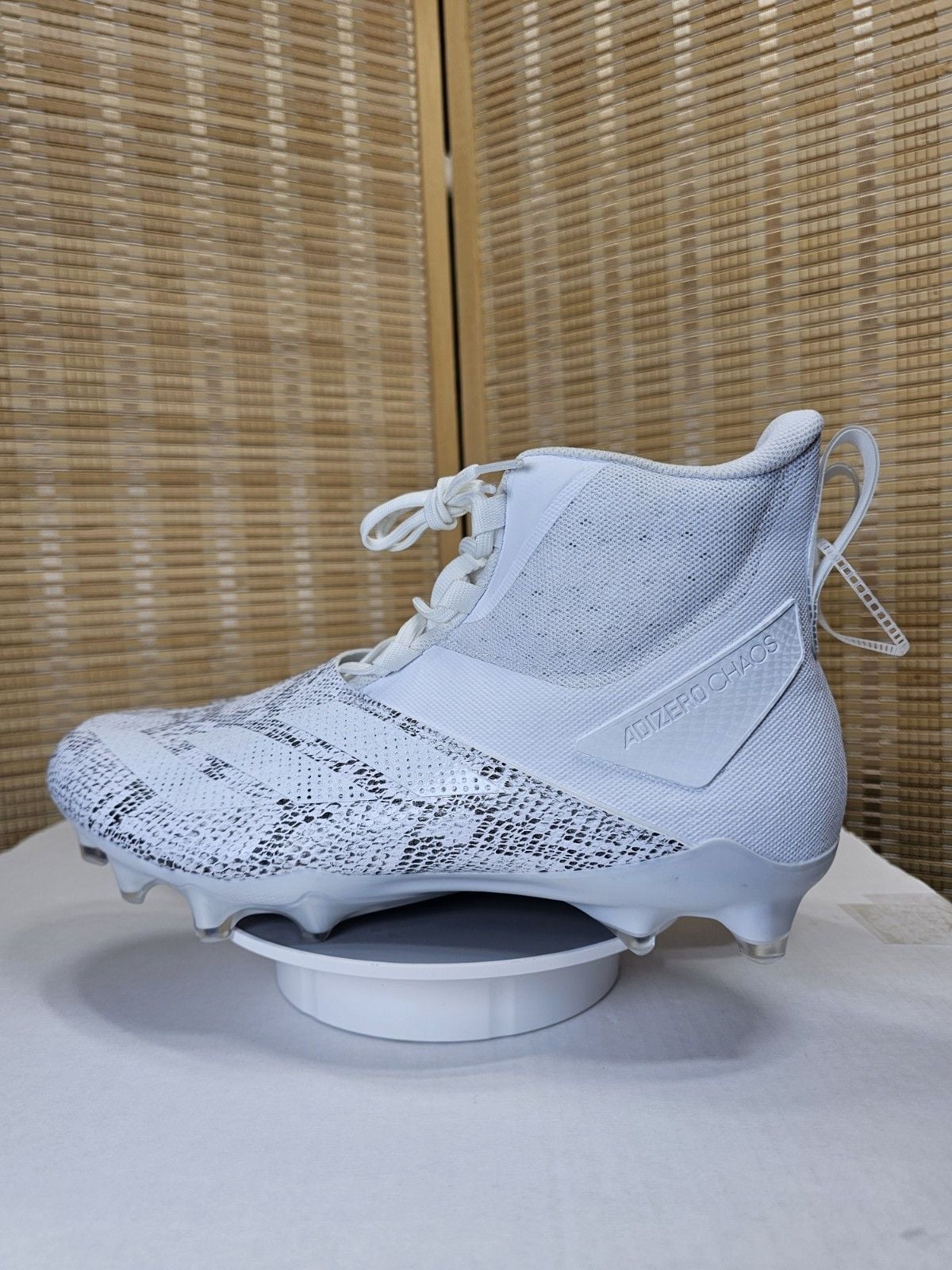 adidas Adizero Chaos Football Cleats White Snakeskin Men's Size 12 IE4005 7