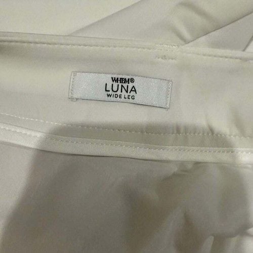 WHBM Luna White Wide Leg Trousers Size 14 Career Minimalist Business  11