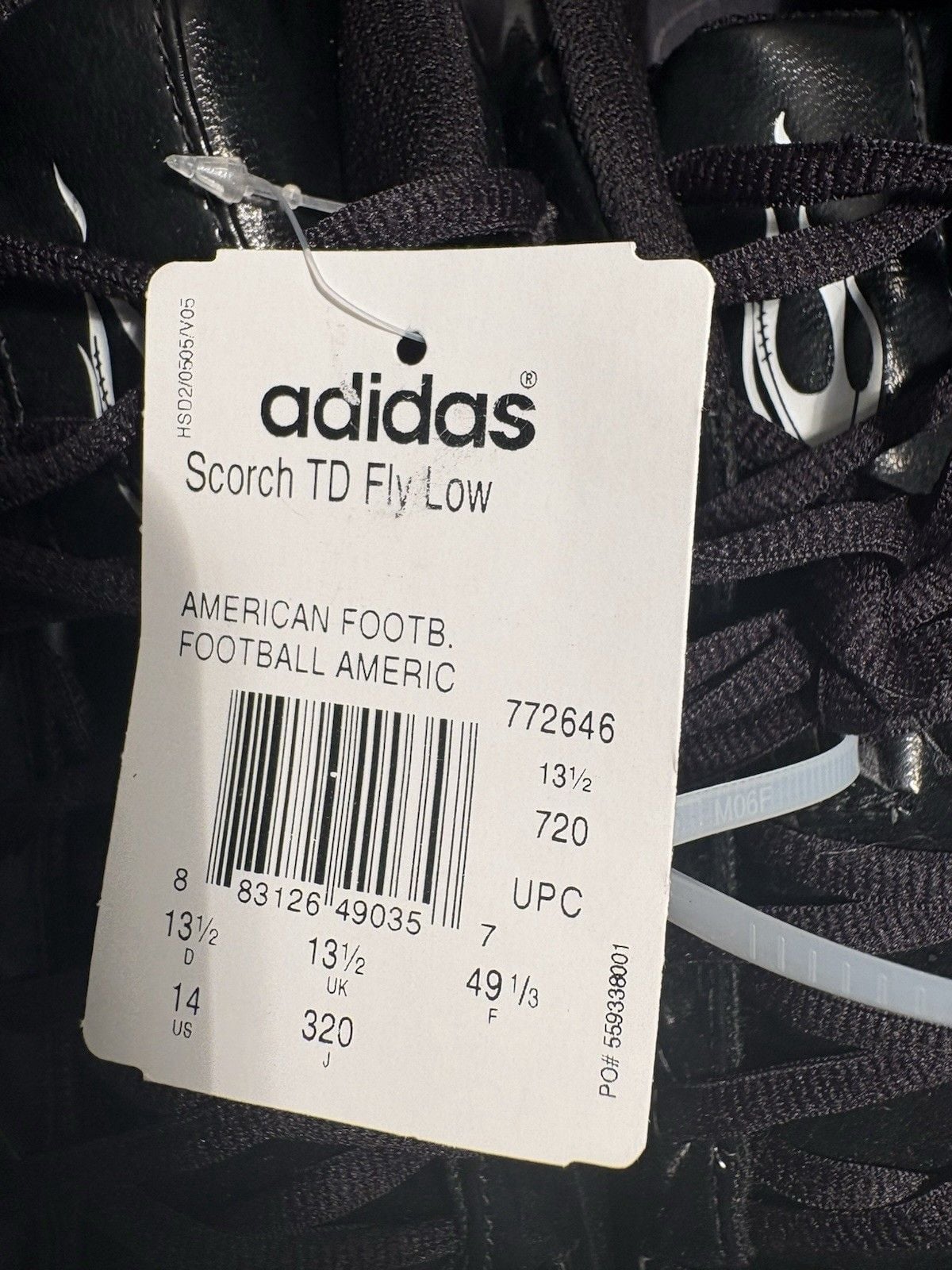 adidas Scorch TD Fly Low Mens Football Cleats Black Size 14 US NWT 772646 New 9