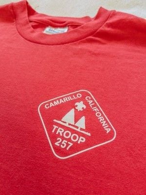 Vintage Hanes Heavyweight T Shirt Boy Scouts Camarillo California Troop 257 L 2