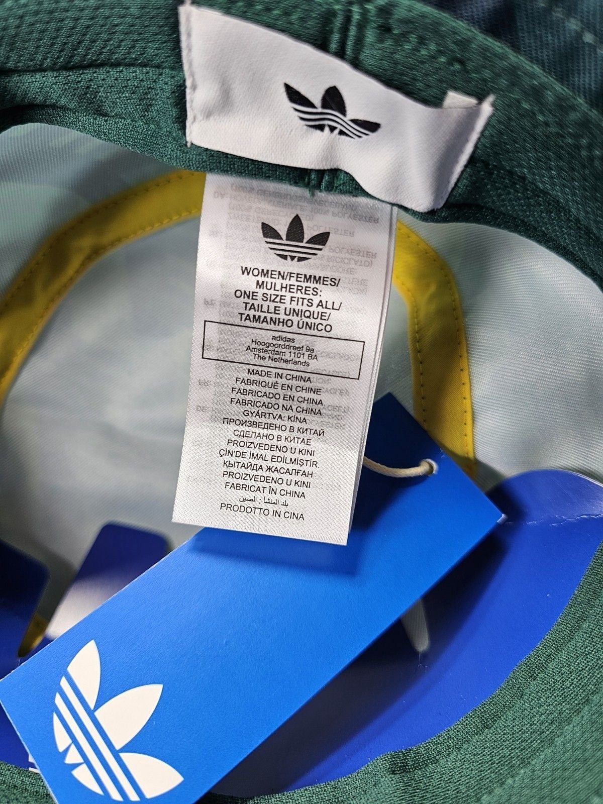 Title: adidas Originals Kids Bucket Hat Green Yellow Bruised Banana Print KE2398 9
