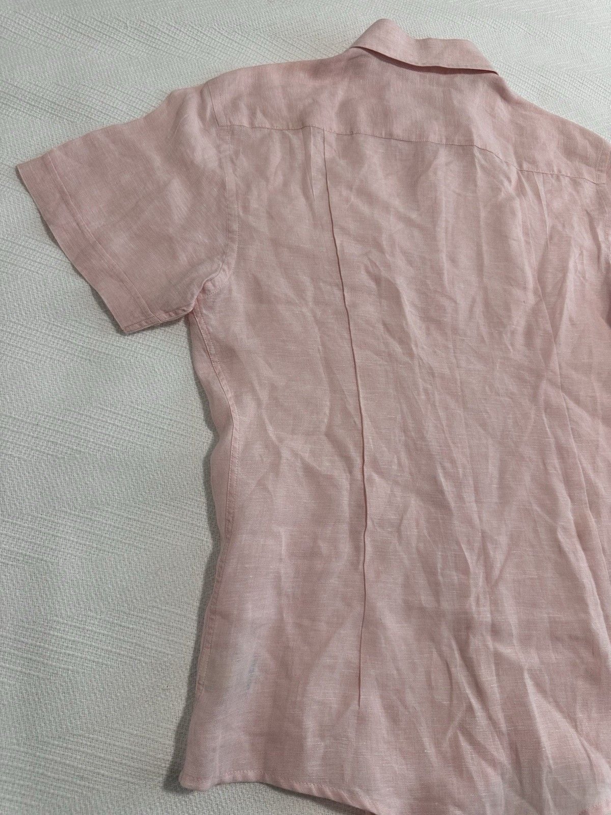 Rodd & Gunn Shirt Mens Pink 100% Linen Short Sleeve Size M 11