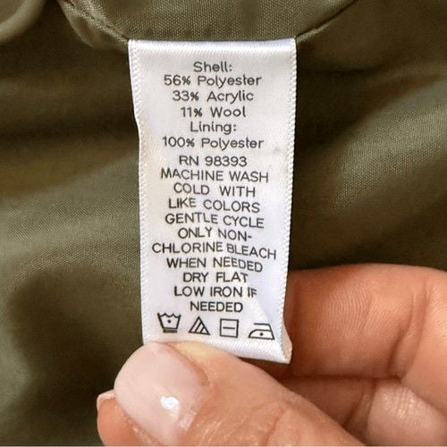 Lisa Rinna Collection Boucle Shawl Collar Jacket Color: Deep Olive Size M 8