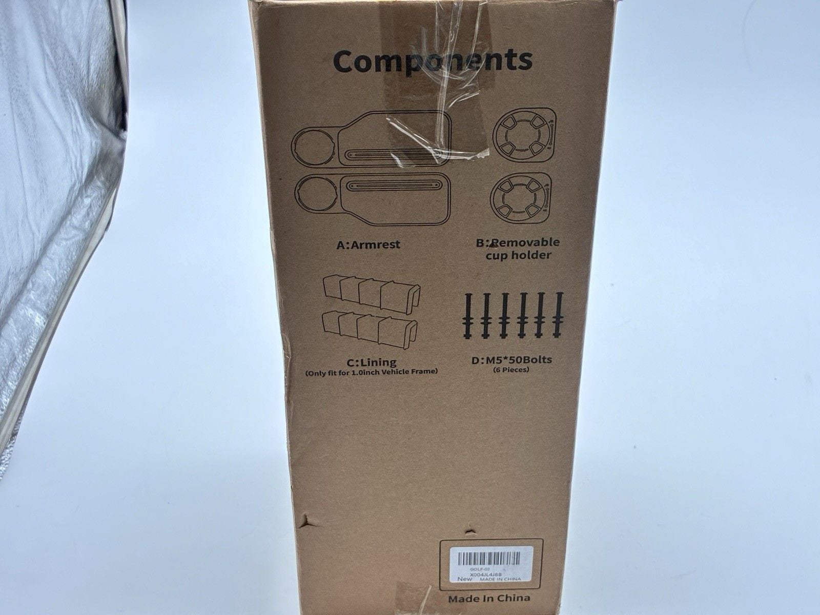 Golfcozer Golf Cart Armrest w/ Removable Cup Holder Universal NEW IN BOX 3
