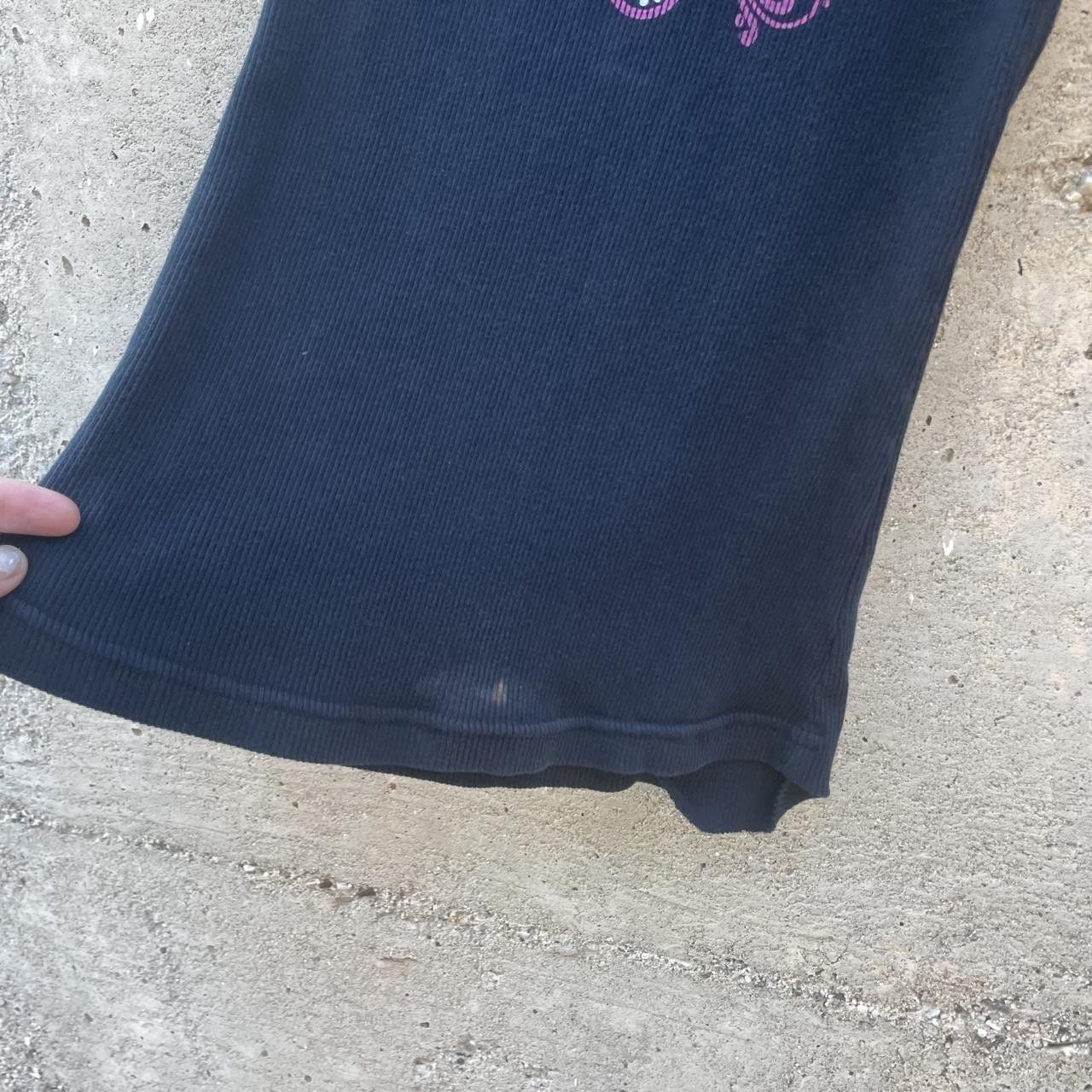 2000s rhinestone cross ribbed tank top  8