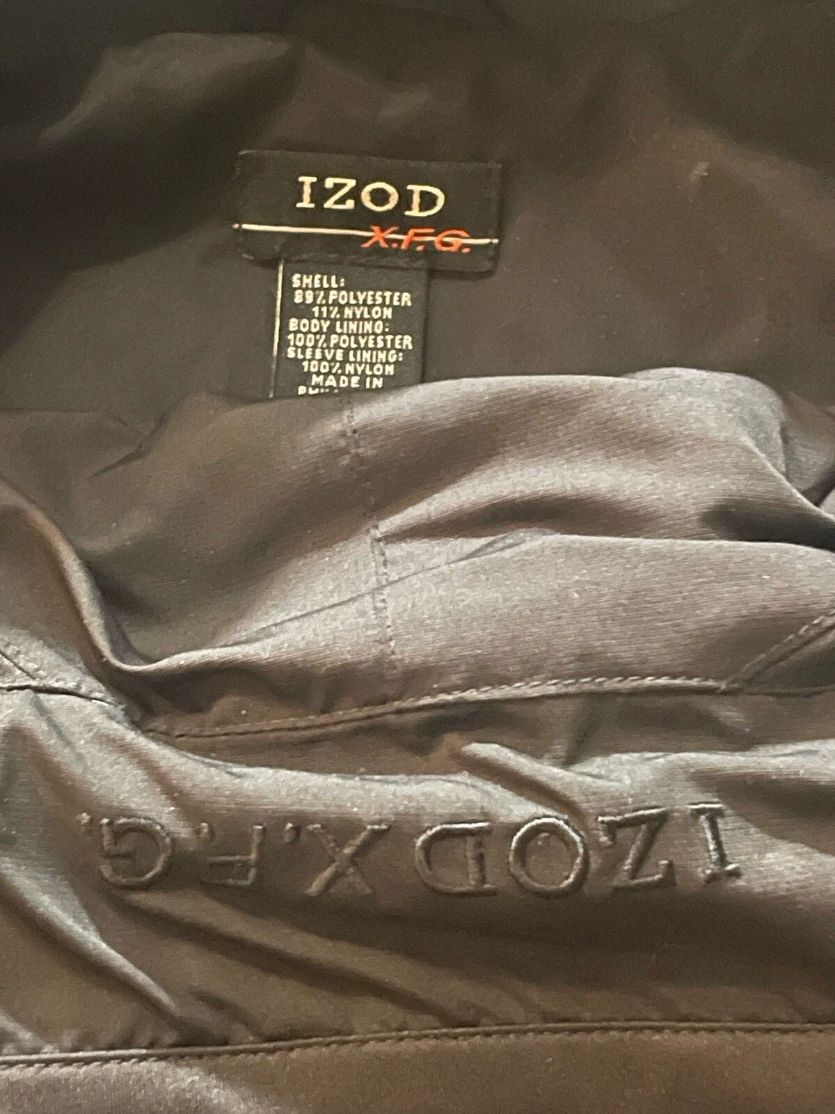 IZOD XFG Windbreaker Jacket With XFG Sweater Liner L 2 Piece 3