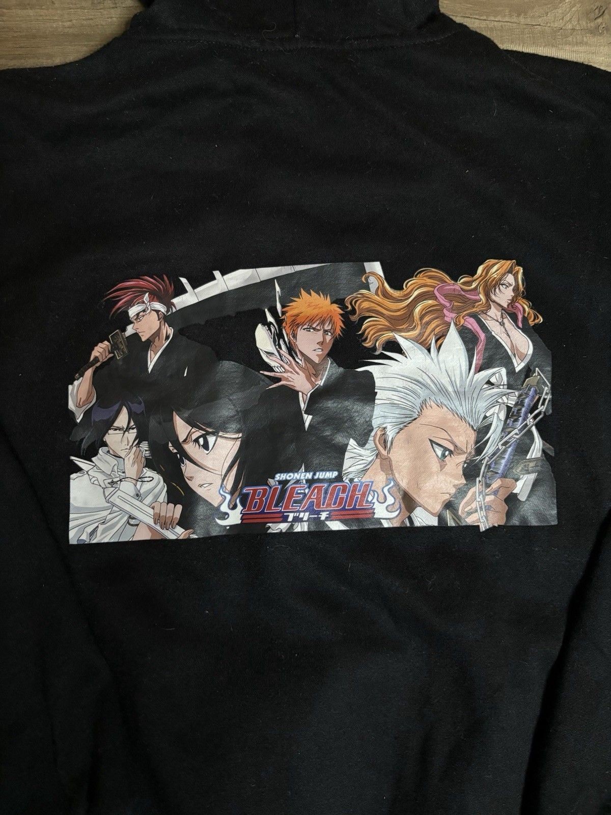 Bleach Anime Full Zip Hoodie Black Unique Zipper Mens Size Medium 8