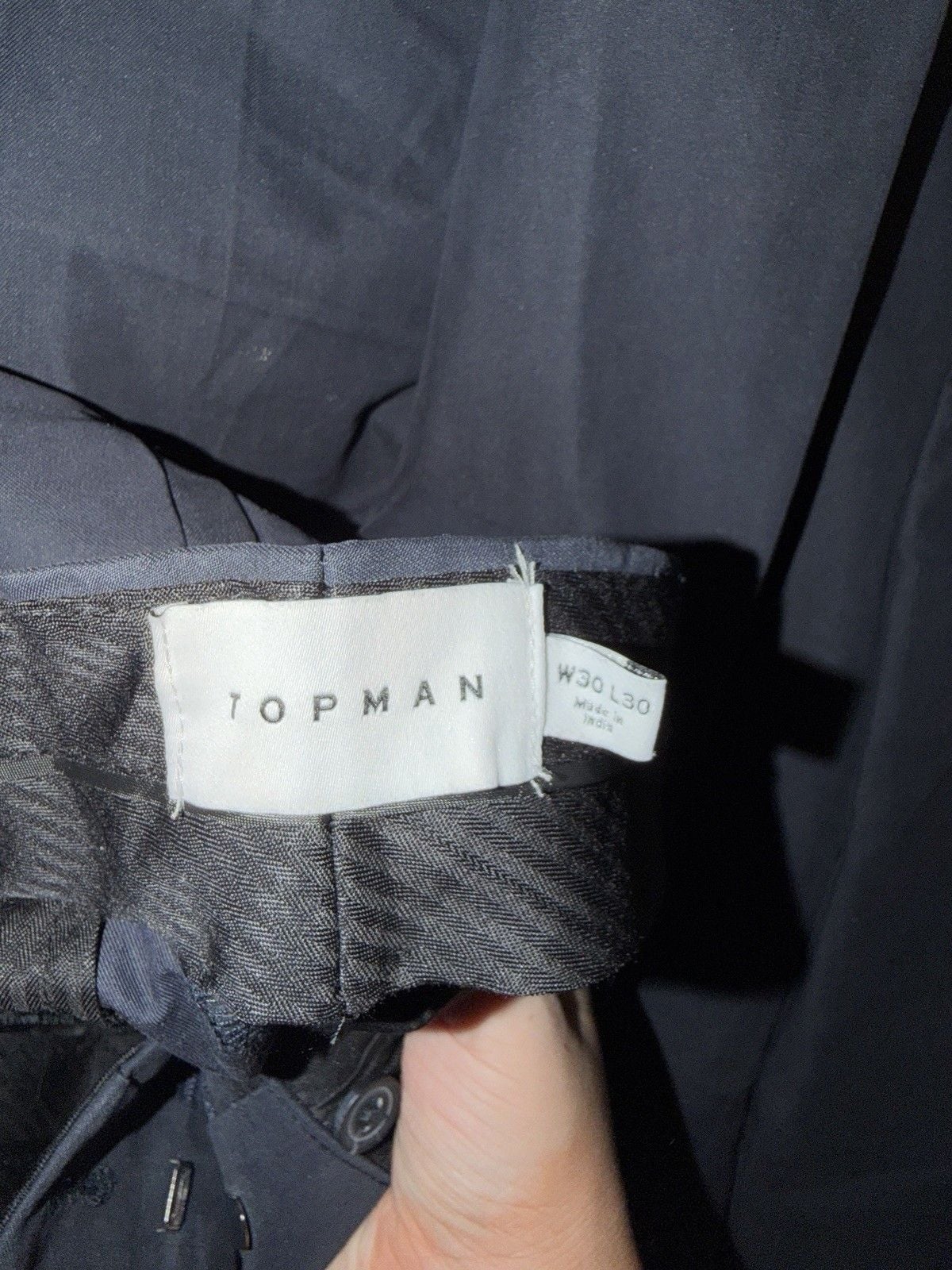 Topman Men's Double Breasted Navy Suit Slim Size 34R 30/30 5