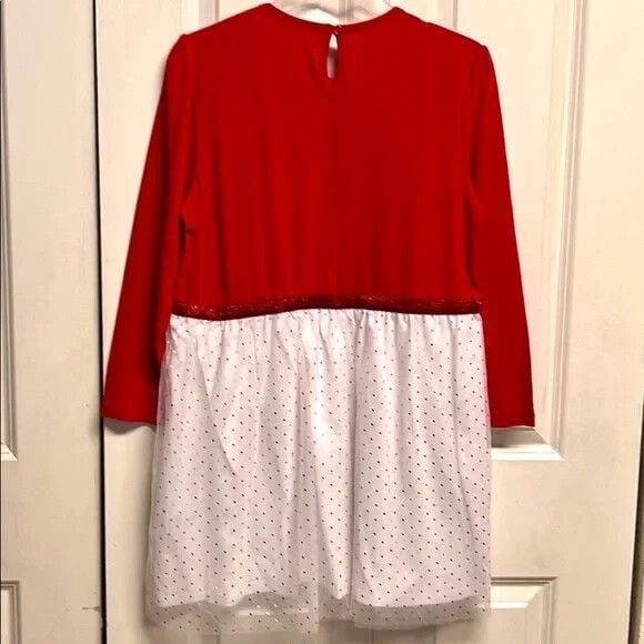 NEW Magical Season Red White Holiday Dress Child Size S 6/7 NWT 5