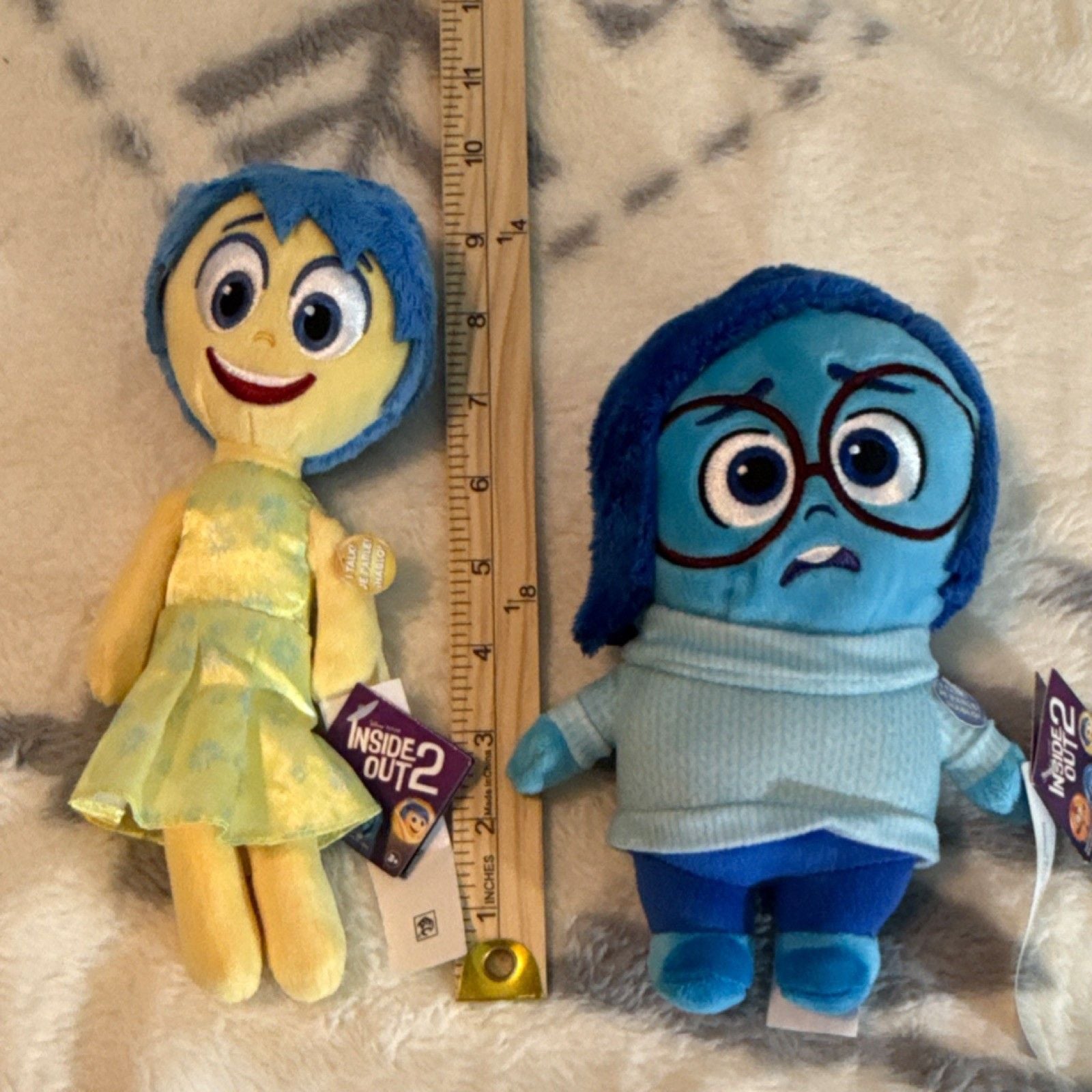Disney Pixar Inside Out 2 Sadness and Joy Talking Plush Toys Small 2024 5
