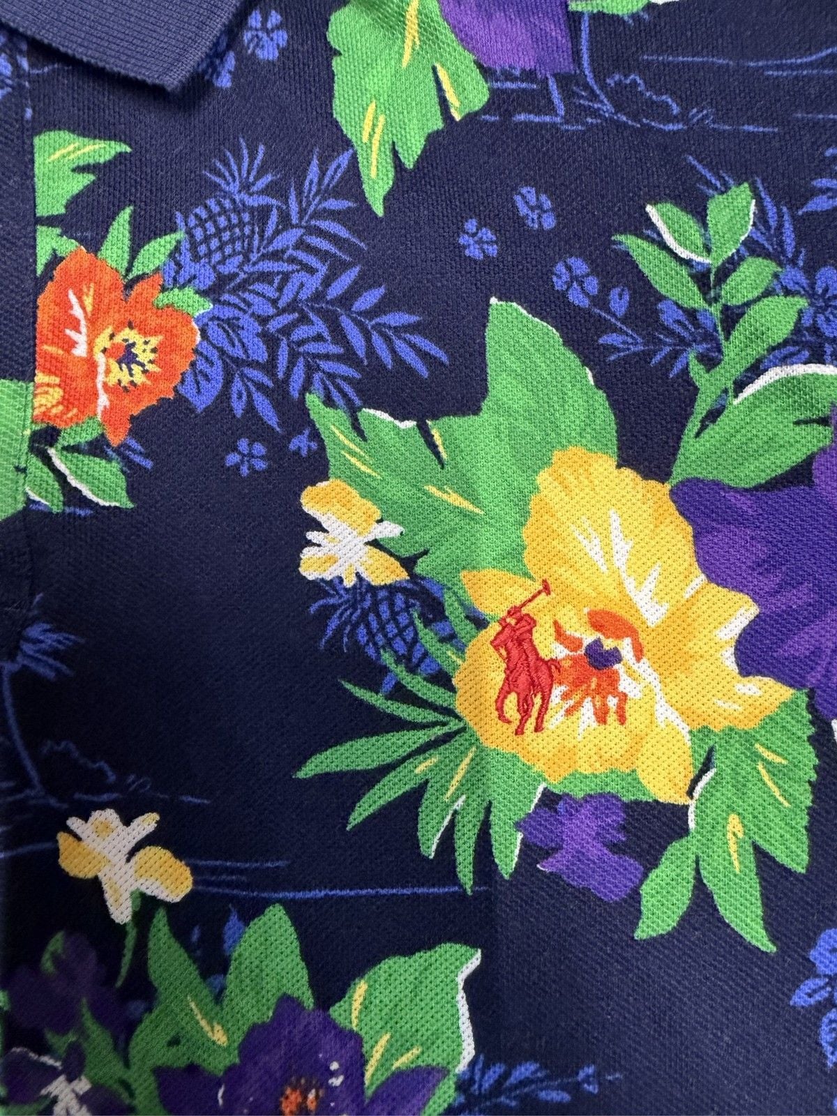 Polo Ralph Lauren RLX Men's Floral Polo Shirt Size L Short Sleeve Golf Cotton 4