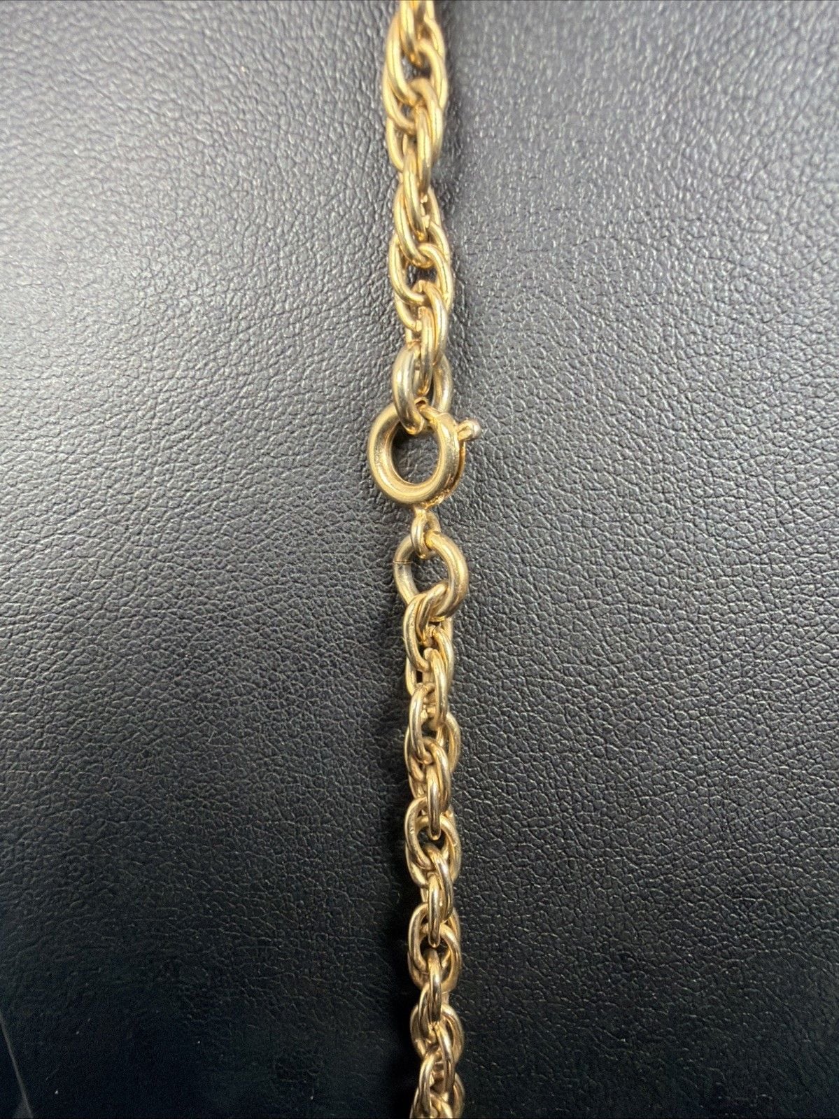 Vintage Multi Strand Gold Tone Layered 6-Chain Necklace Ornate Clasp Set 12