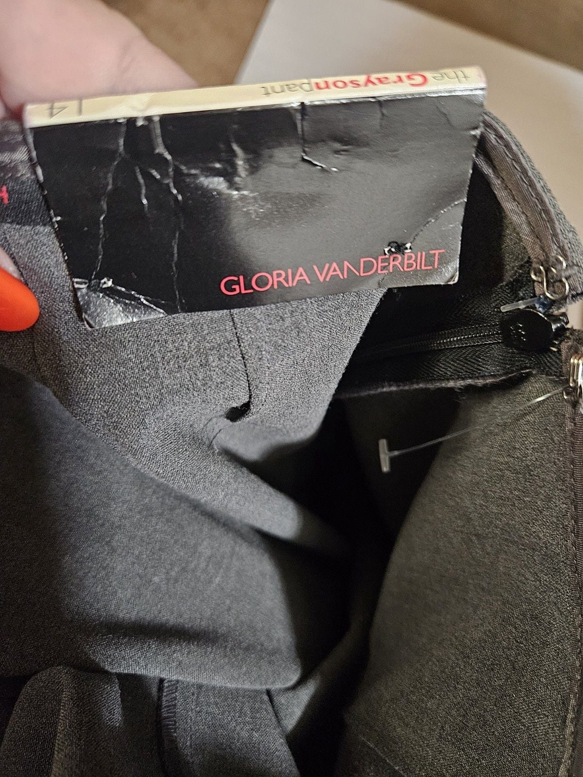 Gloria Vanderbilt Dress Pants Gray 14 5
