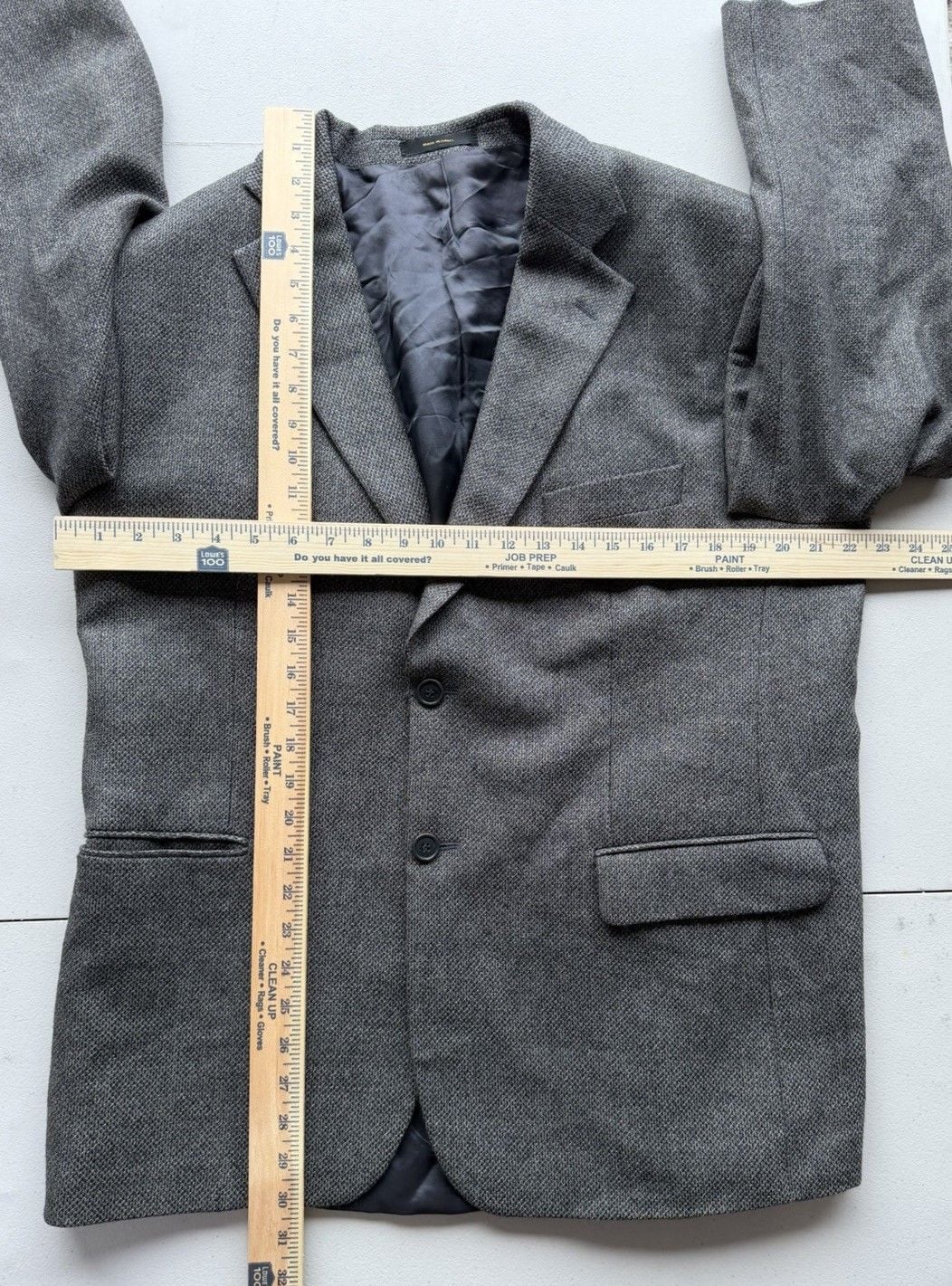 Lord West Men's Gray Tweed Lambswool Blazer 2-Button Single-Breasted 42R 3